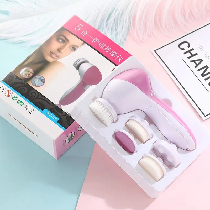 Limpador Facial Elétrico 5 em 1 - Cuidados com a Pele